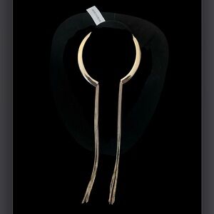 Nordstrom Anniversary Gold Tone Drop Chain Hinge Collar Necklace NWT